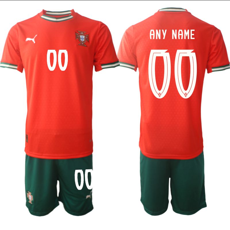 Men 2025-2026 Season Portugal home red customized Soccer Jersey->customized soccer jersey->Custom Jersey